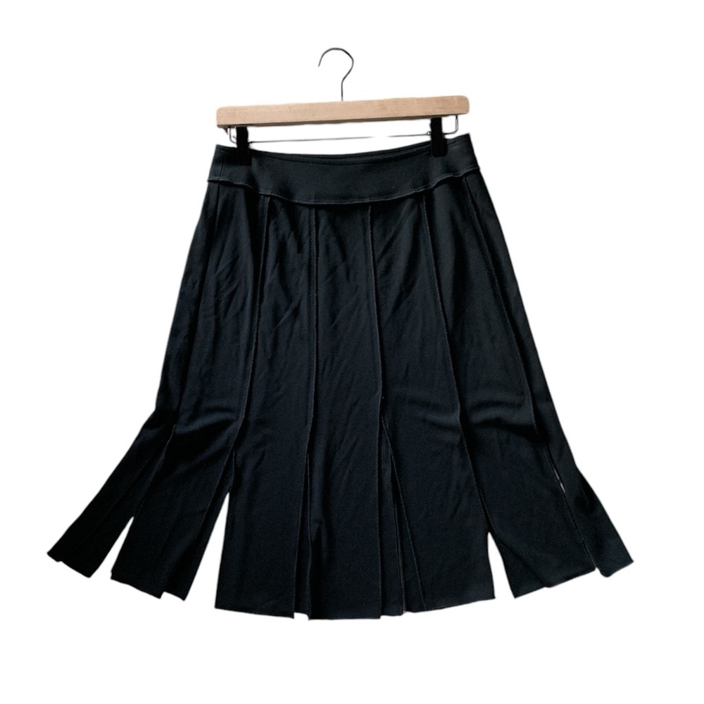 Vintage Josef Ribkoff womens black skirt panels Canada size 6 flapper office Y2K